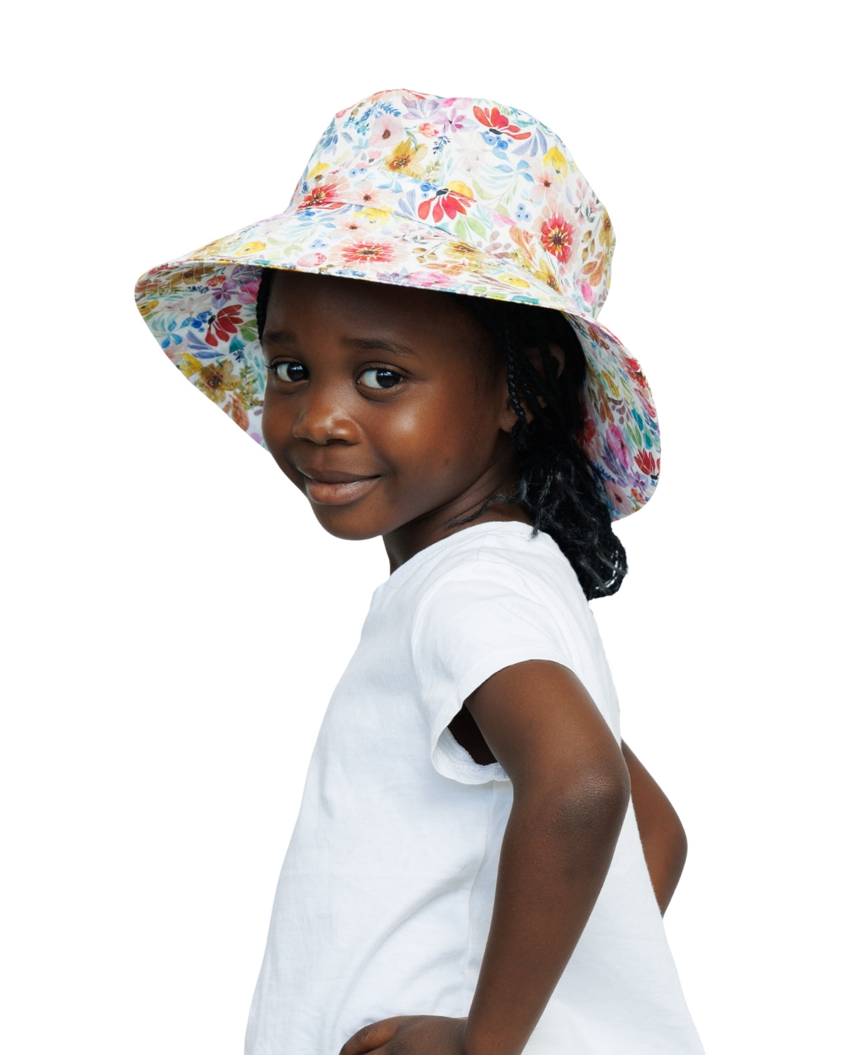 Bright Floral Garden |Kids Bucket Hat