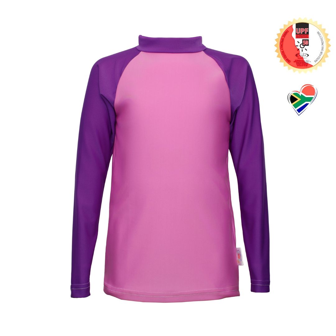 Girls Purple Pink | Swim Rash Vest