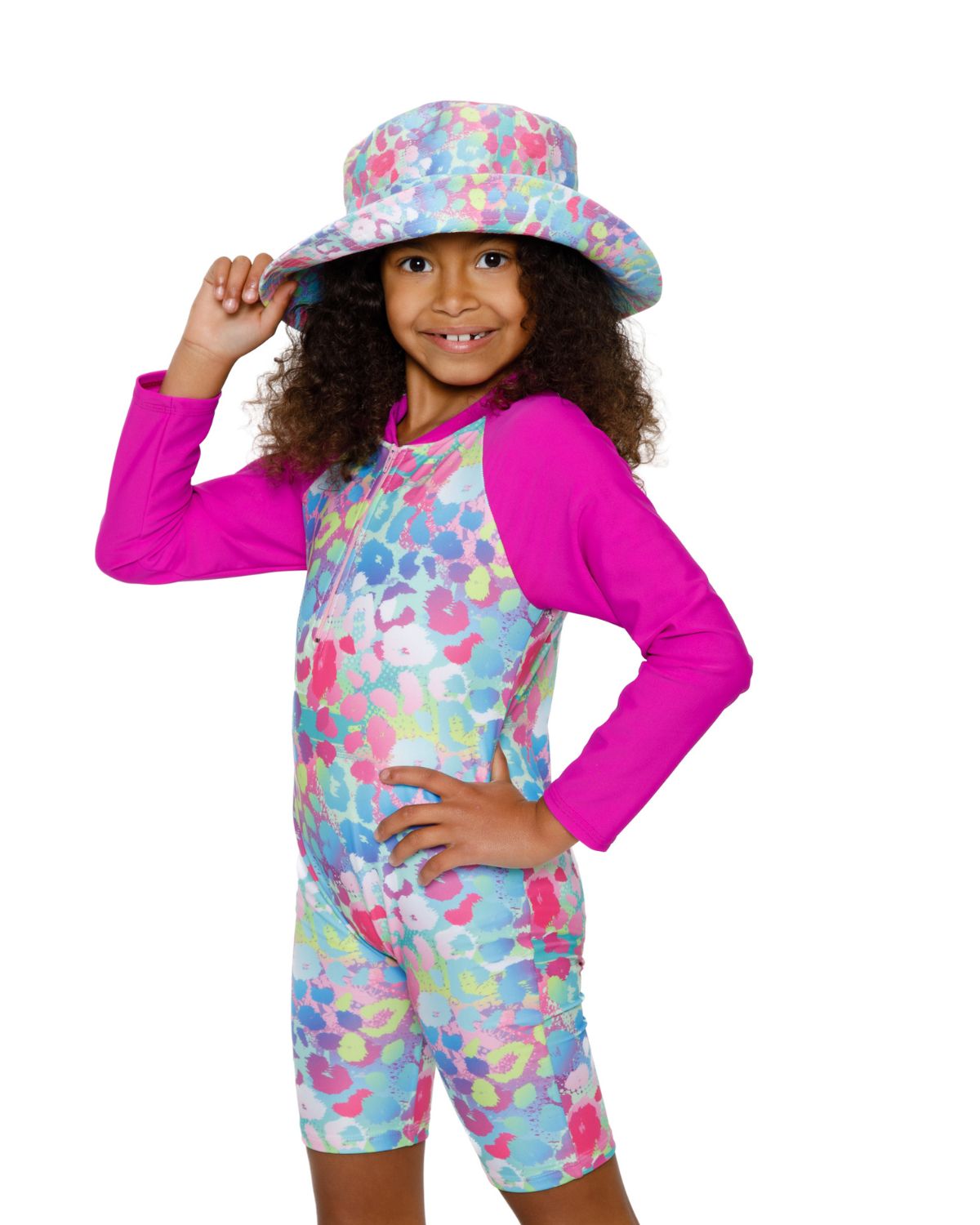 Girls Leopard Print|Swim Onesie, Bathing Suit