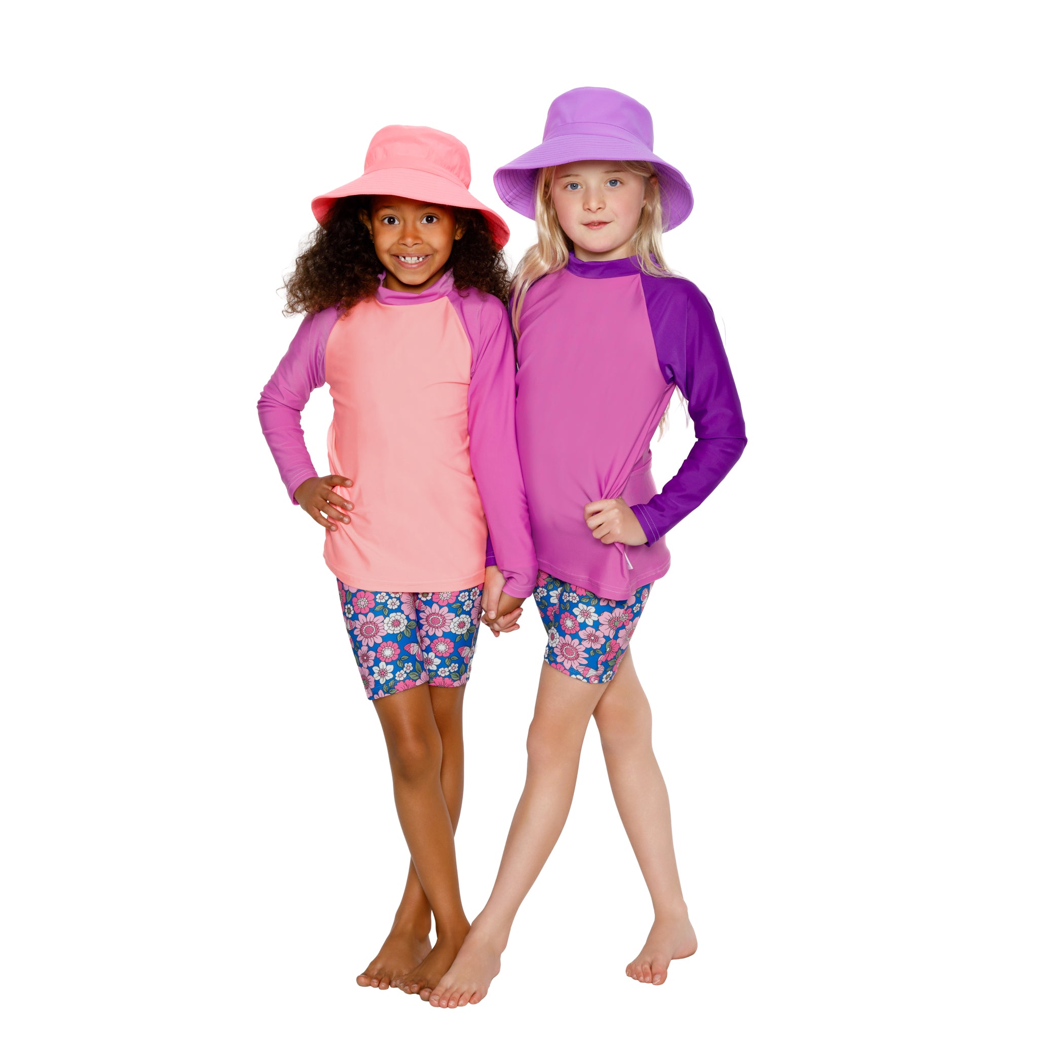 Kids Bright Neon Swim Bucket Hat | 7cm Brim, High Visibility