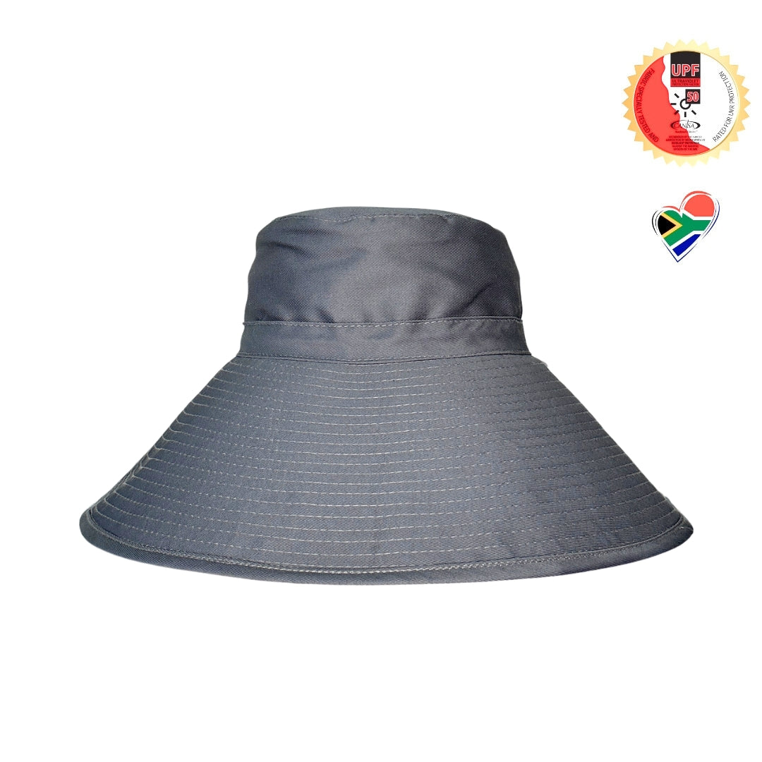 Ladies Grey/Beige | Bucket Hat 14cm Ultra Wide Brim