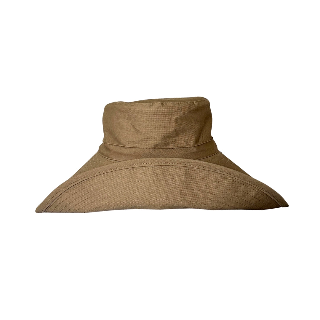 Ladies Khaki | Bucket Hat 14cm Ultra Wide Brim