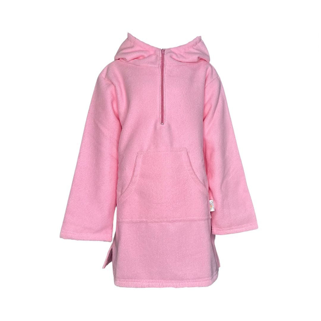 Pink |Hooded Towel, Front Zip