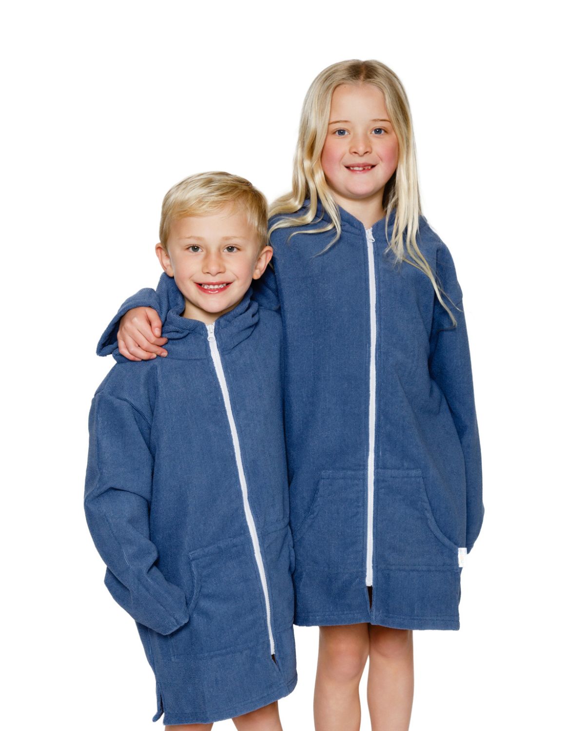Blue | Hooded Beach Towel, Full Zip