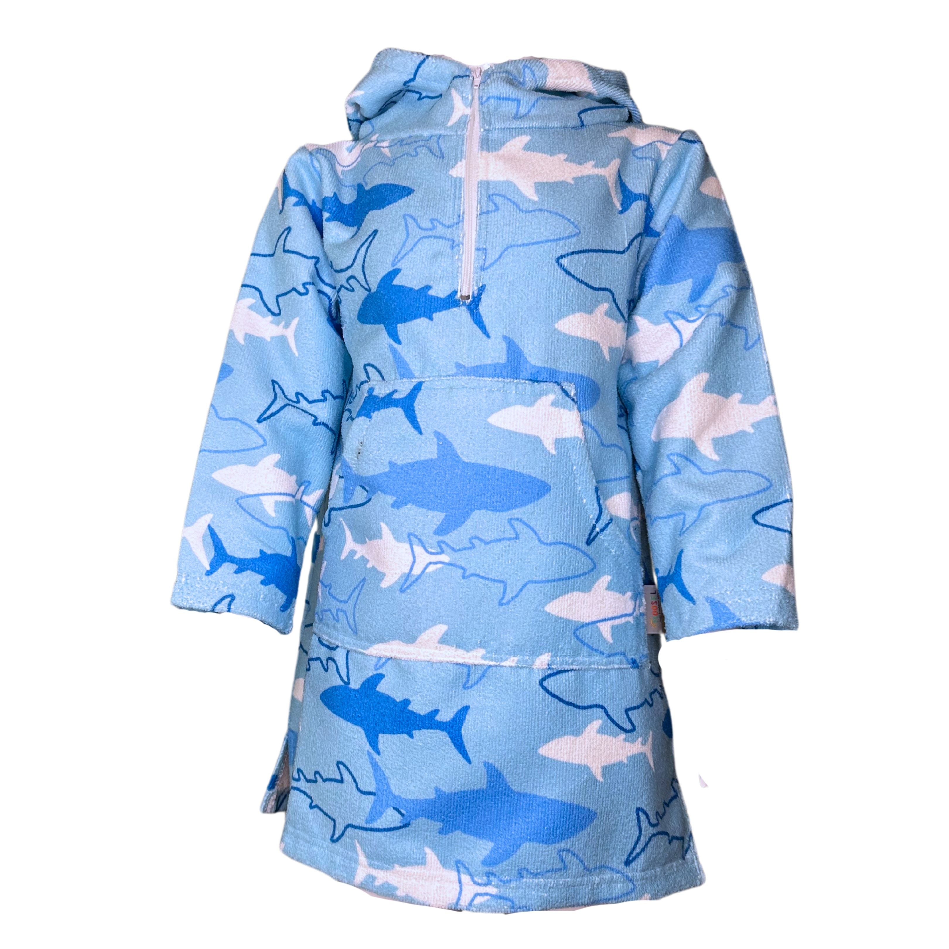 Hooded Towel/ Swim Poncho SHARKS