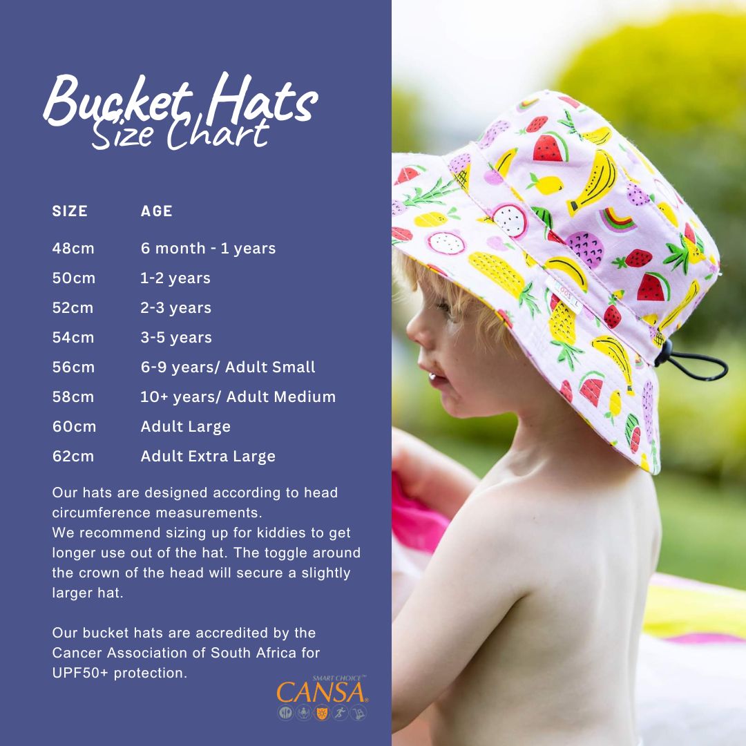 Bucket Hat 7cm Brim BUTTERFLIES PURPLE